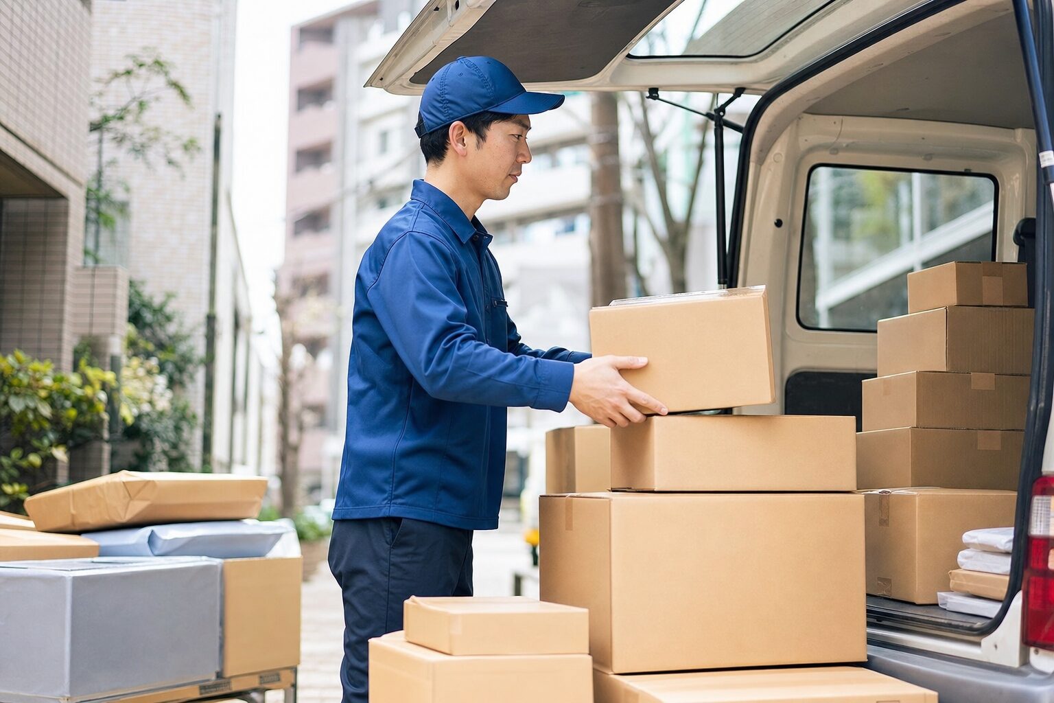 減る手紙と増える宅配荷物——郵便事業の構造変化のイメージ
